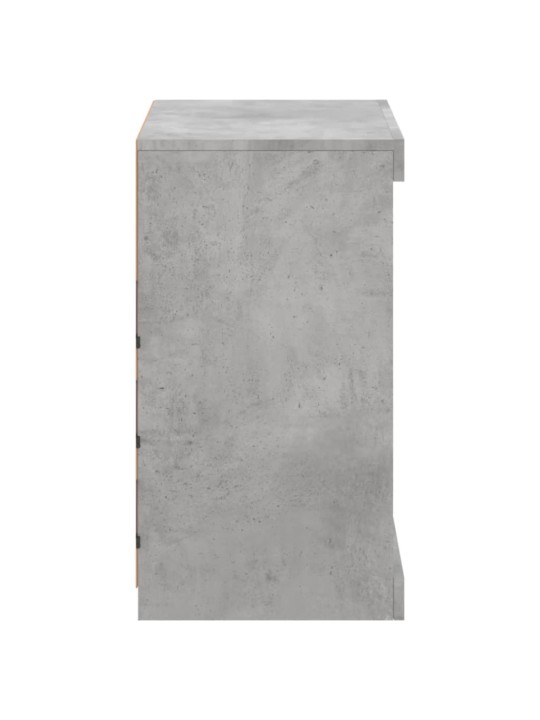 Příborník s LED osvětlením betonově šedý 60,5 x 37 x 67 cm