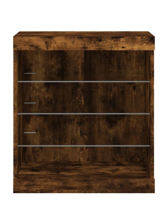 Příborník s LED osvětlením kouřový dub 60,5 x 37 x 67 cm