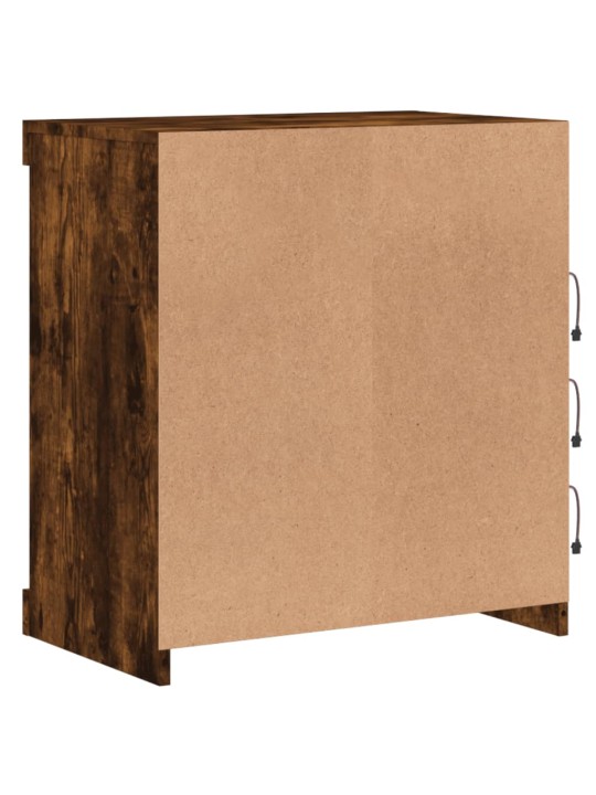 Příborník s LED osvětlením kouřový dub 60,5 x 37 x 67 cm