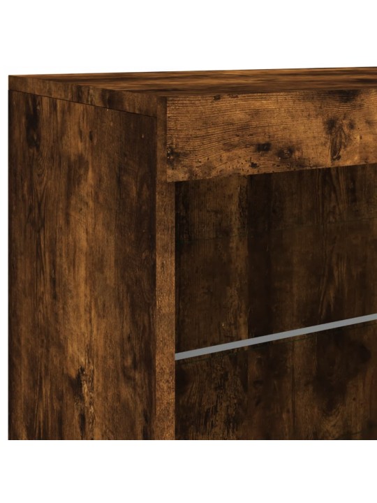 Příborník s LED osvětlením kouřový dub 60,5 x 37 x 67 cm