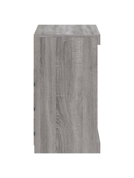 Příborník s LED osvětlením šedý sonoma 60,5 x 37 x 67 cm