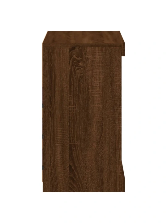 Příborník s LED osvětlením hnědý dub 60,5 x 37 x 67 cm