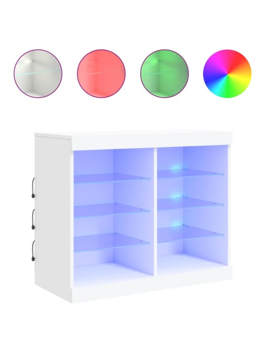 Příborník s LED osvětlením bílý 81 x 37 x 67 cm