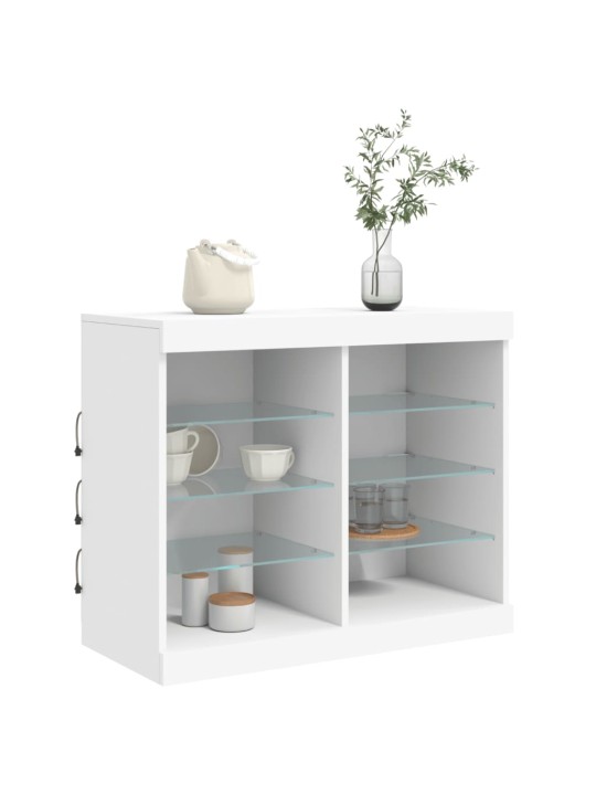Příborník s LED osvětlením bílý 81 x 37 x 67 cm