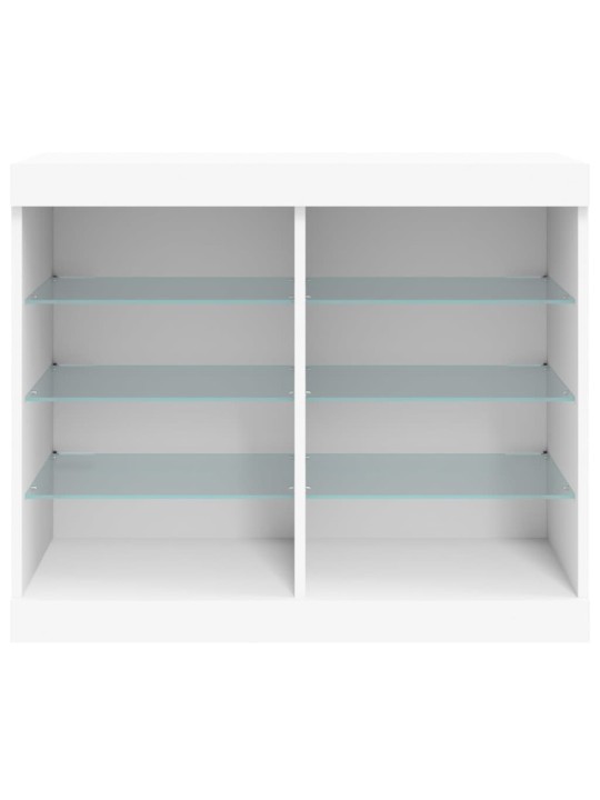 Příborník s LED osvětlením bílý 81 x 37 x 67 cm