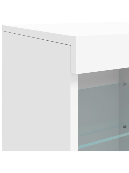 Příborník s LED osvětlením bílý 81 x 37 x 67 cm