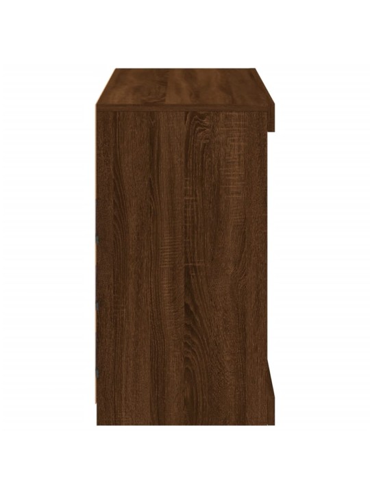 Příborník s LED osvětlením hnědý dub 81 x 37 x 67 cm