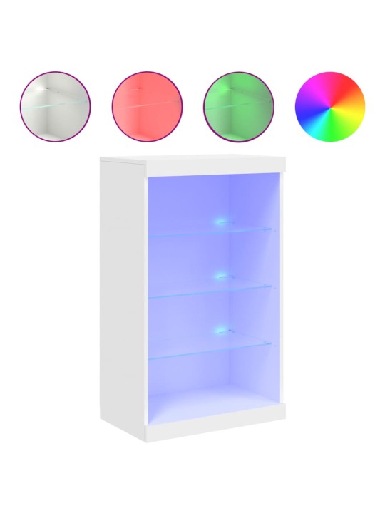 Příborník s LED osvětlením bílý 60,5 x 37 x 100 cm