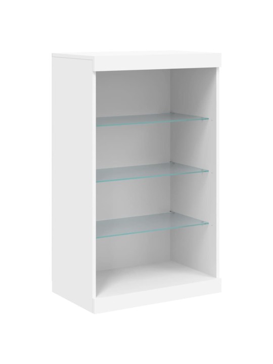 Příborník s LED osvětlením bílý 60,5 x 37 x 100 cm