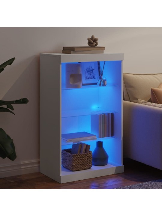 Příborník s LED osvětlením bílý 60,5 x 37 x 100 cm