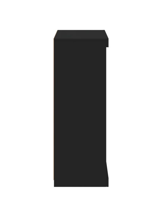 Příborník s LED osvětlením černý 60,5 x 37 x 100 cm