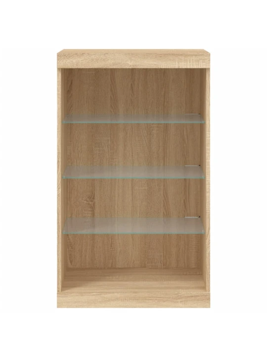 Příborník s LED osvětlením dub sonoma 60,5 x 37 x 100 cm