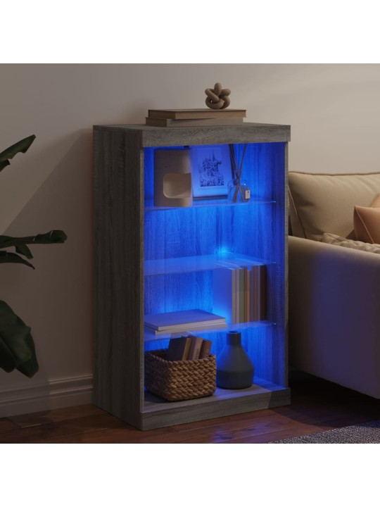 Příborník s LED osvětlením šedý sonoma 60,5 x 37 x 100 cm