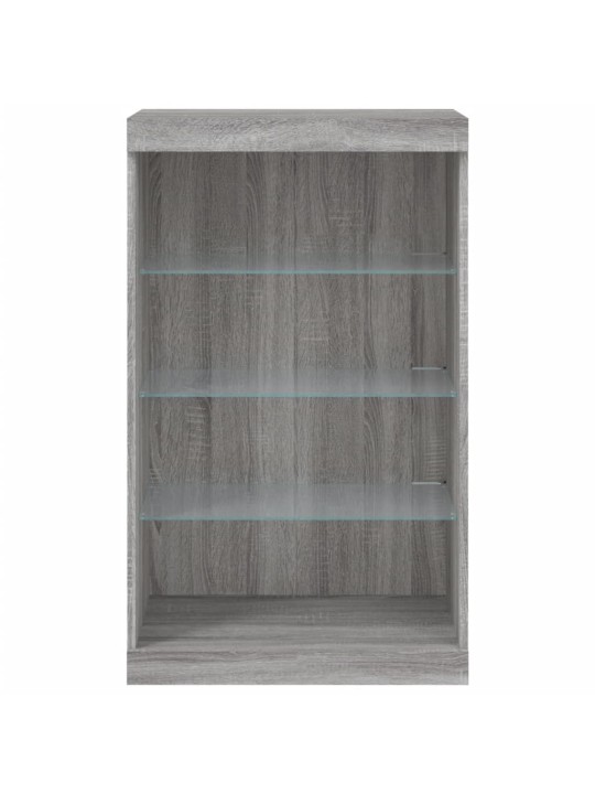 Příborník s LED osvětlením šedý sonoma 60,5 x 37 x 100 cm