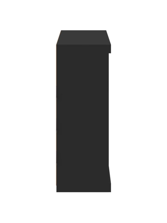 Příborník s LED osvětlením černý 81 x 37 x 100 cm
