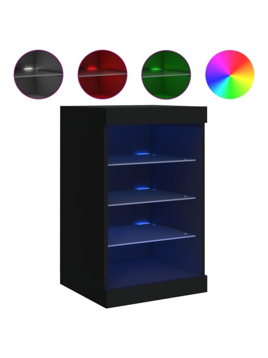 Příborník s LED osvětlením černý 41 x 37 x 67 cm