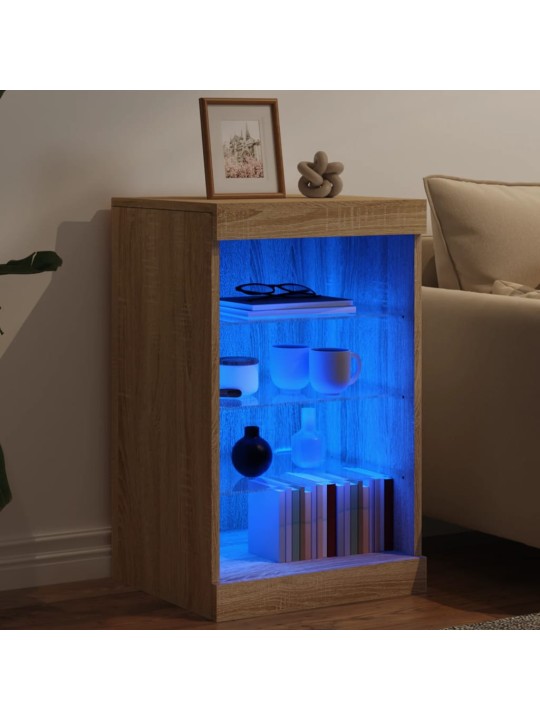 Příborník s LED osvětlením dub sonoma 41 x 37 x 67 cm