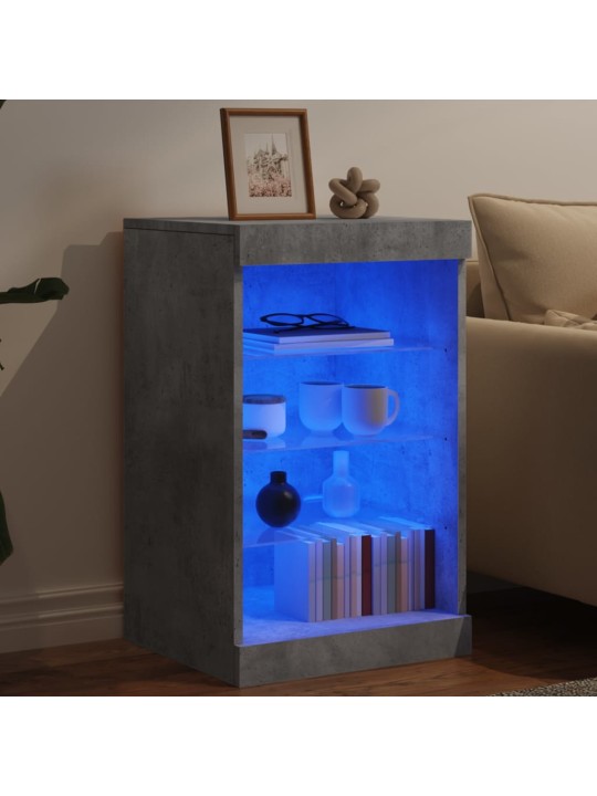Příborník s LED osvětlením betonově šedý 41 x 37 x 67 cm