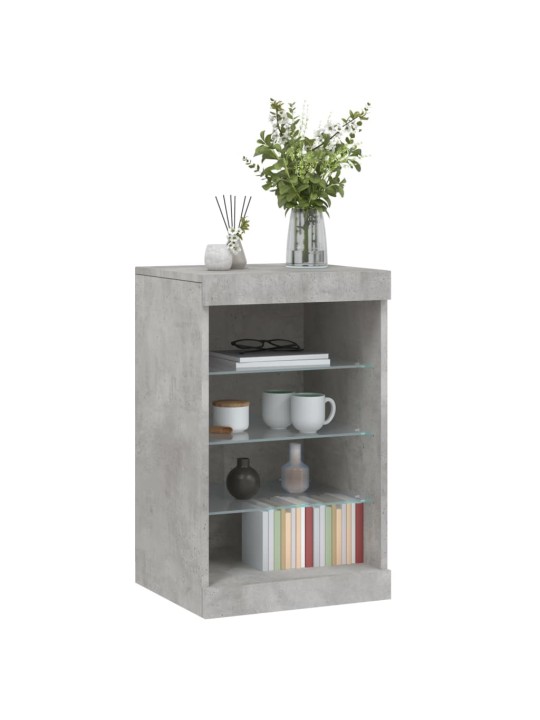 Příborník s LED osvětlením betonově šedý 41 x 37 x 67 cm