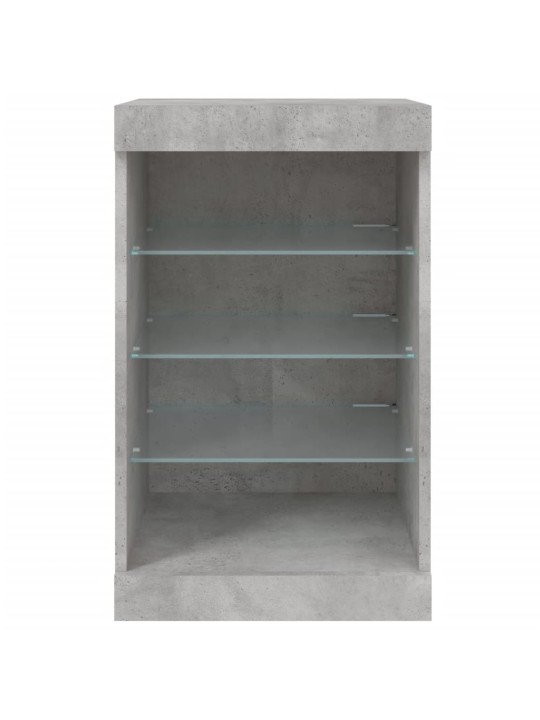 Příborník s LED osvětlením betonově šedý 41 x 37 x 67 cm