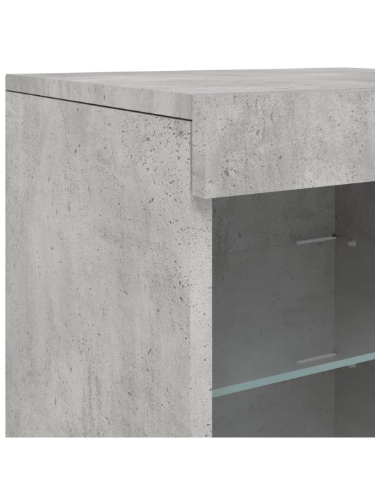 Příborník s LED osvětlením betonově šedý 41 x 37 x 67 cm
