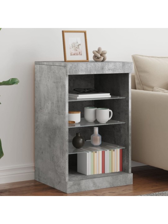 Příborník s LED osvětlením betonově šedý 41 x 37 x 67 cm