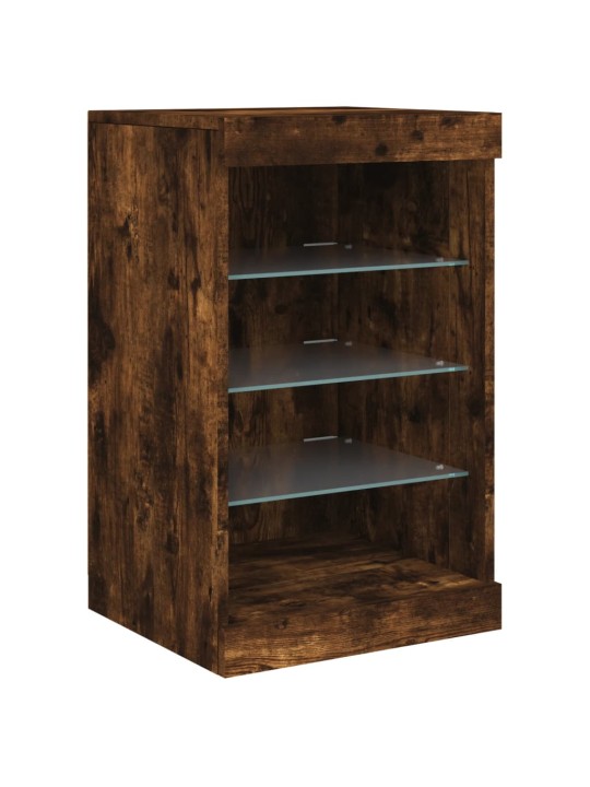 Příborník s LED osvětlením kouřový dub 41 x 37 x 67 cm