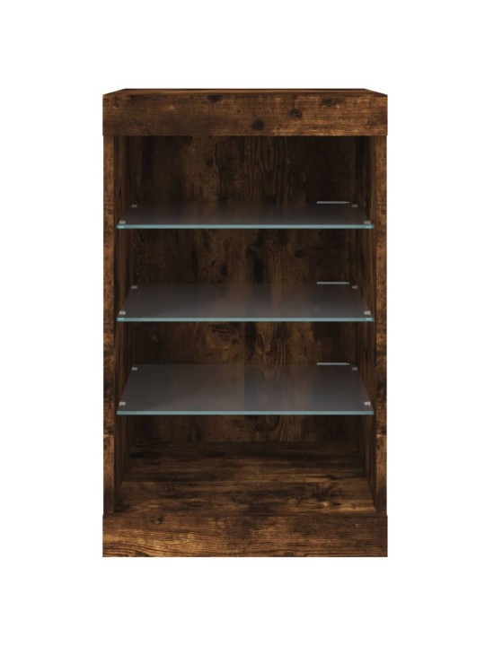 Příborník s LED osvětlením kouřový dub 41 x 37 x 67 cm