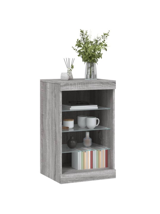 Příborník s LED osvětlením šedý sonoma 41 x 37 x 67 cm