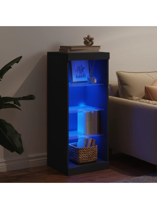 Příborník s LED osvětlením černý 41 x 37 x 100 cm