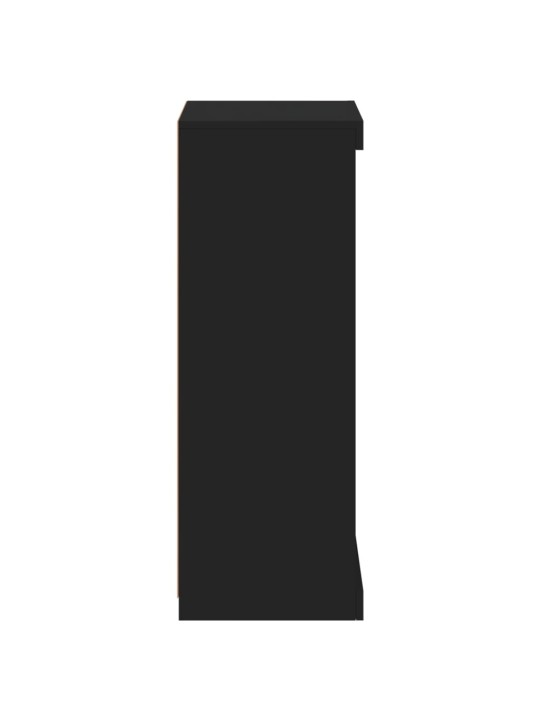 Příborník s LED osvětlením černý 41 x 37 x 100 cm