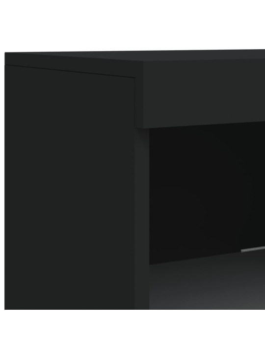Příborník s LED osvětlením černý 41 x 37 x 100 cm