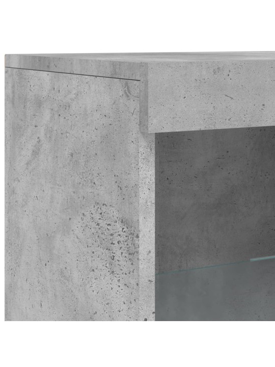 Příborník s LED osvětlením betonově šedý 41 x 37 x 100 cm