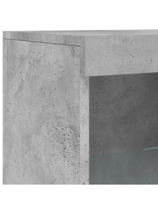 Příborník s LED osvětlením betonově šedý 41 x 37 x 100 cm