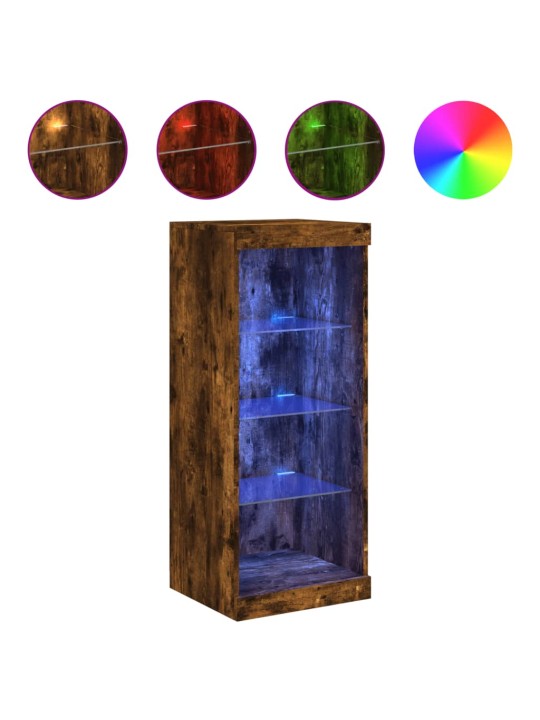 Příborník s LED osvětlením kouřový dub 41 x 37 x 100 cm