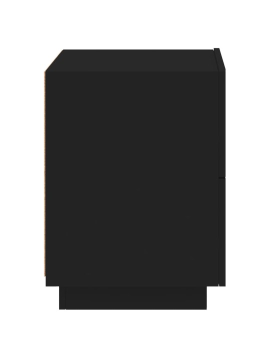 Noční stolky s LED osvětlením 2 ks černé kompozitní dřevo
