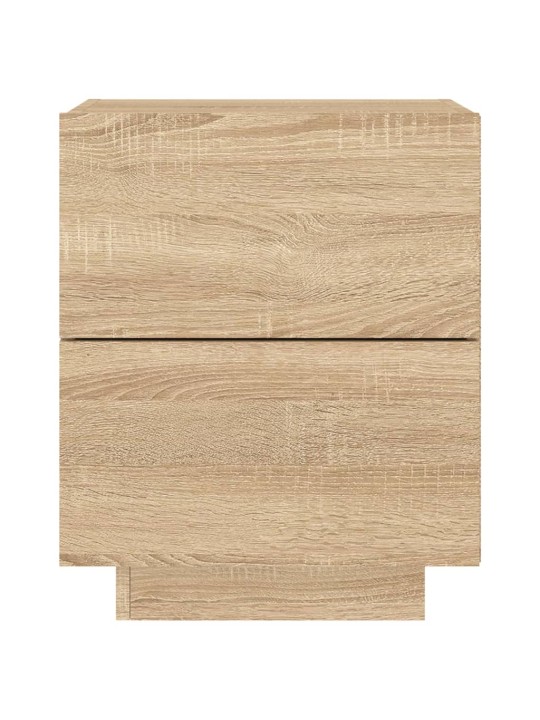 Noční stolky s LED osvětlením 2 ks dub sonoma kompozitní dřevo