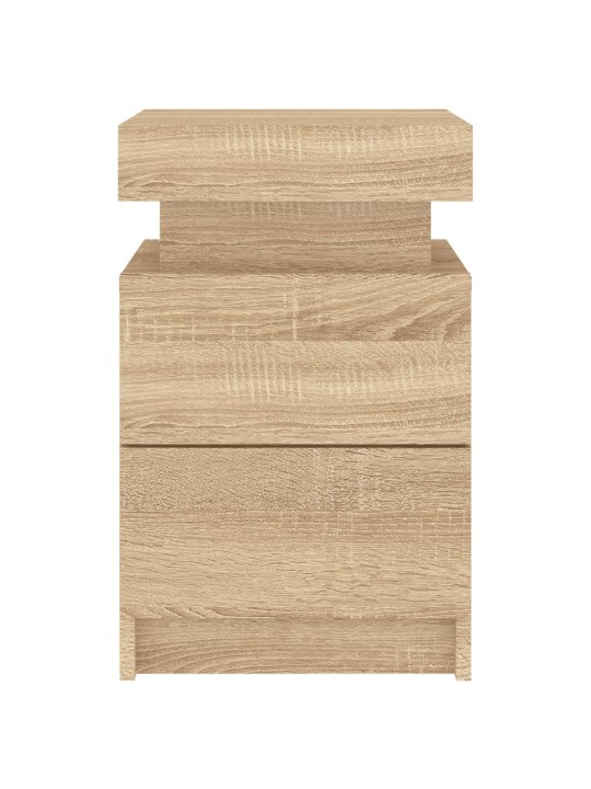 Noční stolek s LED osvětlením dub sonoma 35 x 39 x 55 cm