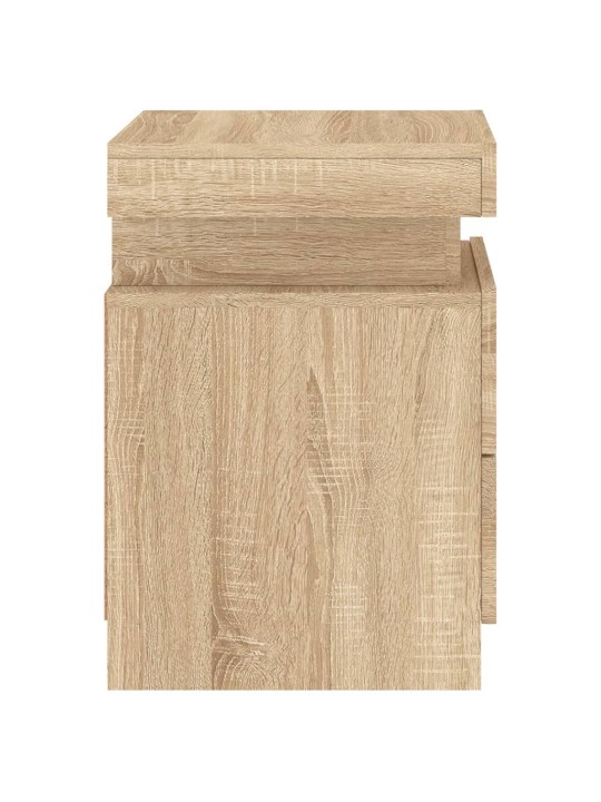 Noční stolek s LED osvětlením dub sonoma 35 x 39 x 55 cm