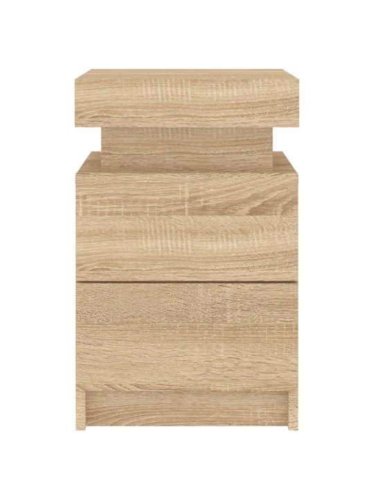 Noční stolky s LED osvětlením 2 ks dub sonoma 35 x 39 x 55 cm