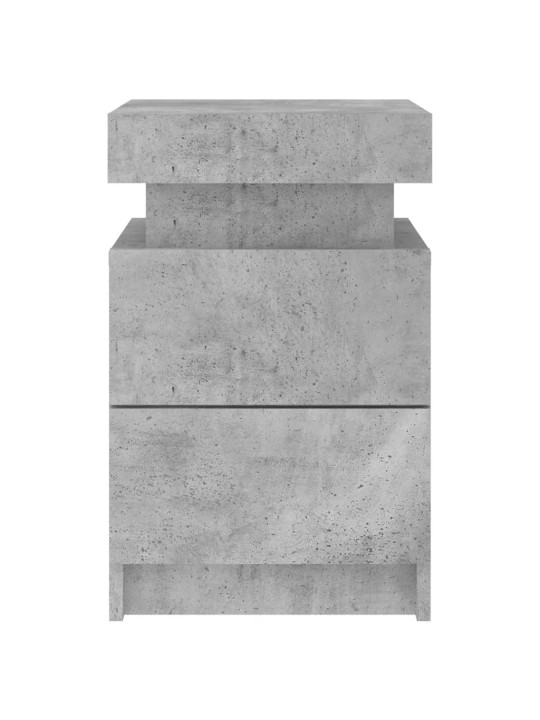 Noční stolky s LED osvětlením 2 ks betonově šedé 35x39x55 cm