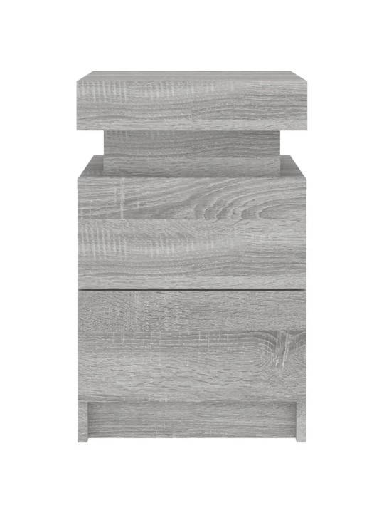 Noční stolky s LED osvětlením 2 ks šedé sonoma 35 x 39 x 55 cm