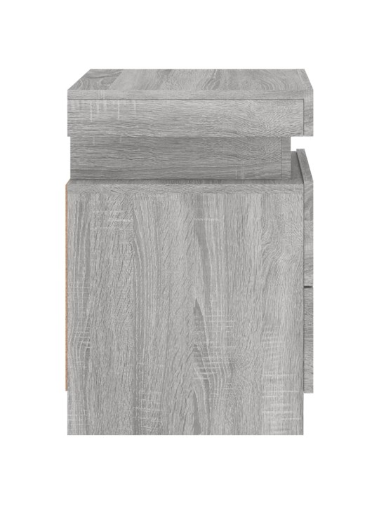 Noční stolky s LED osvětlením 2 ks šedé sonoma 35 x 39 x 55 cm