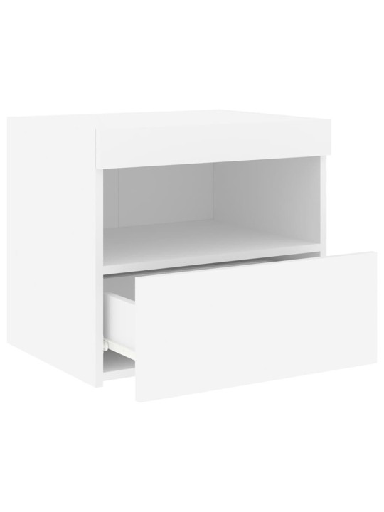 Noční stolky s LED osvětlením 2 ks bílé 50 x 40 x 45 cm
