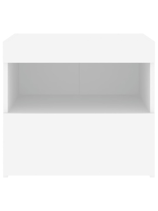 Noční stolky s LED osvětlením 2 ks bílé 50 x 40 x 45 cm