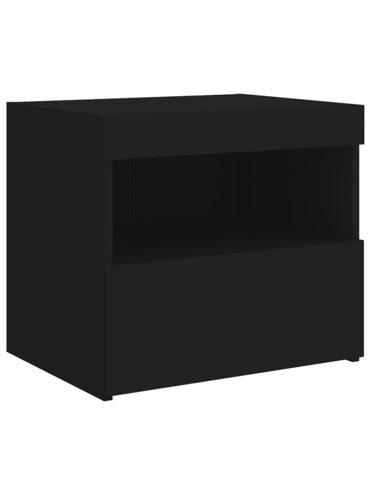 Noční stolky s LED osvětlením 2 ks černé 50 x 40 x 45 cm