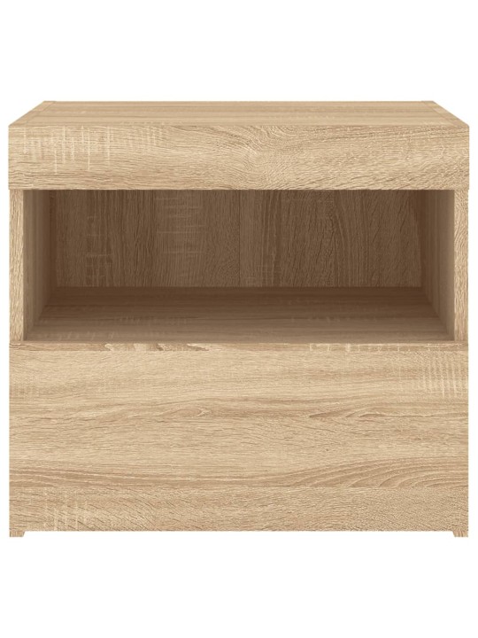 Noční stolky s LED osvětlením 2 ks dub sonoma 50 x 40 x 45 cm