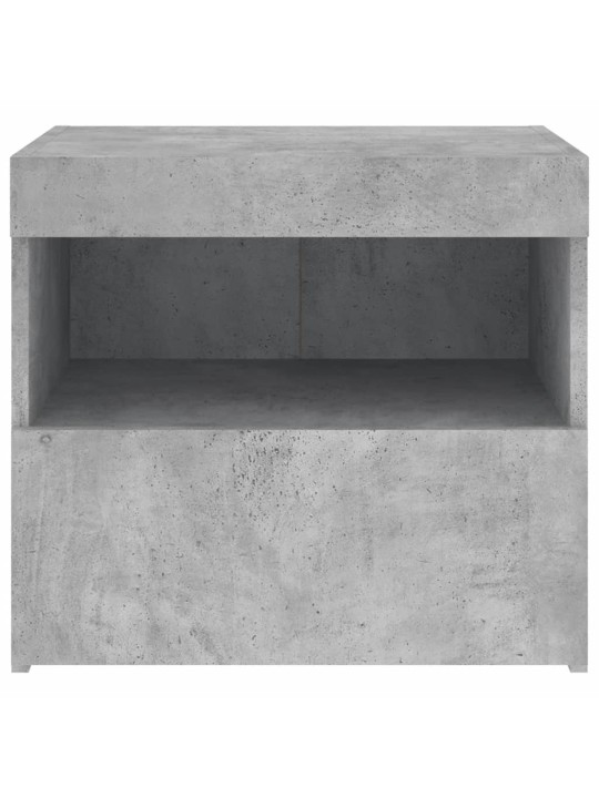 Noční stolky s LED osvětlením 2 ks betonově šedé 50x40x45 cm