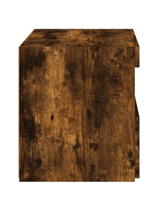 Noční stolky s LED osvětlením 2 ks kouřový dub 50 x 40 x 45 cm