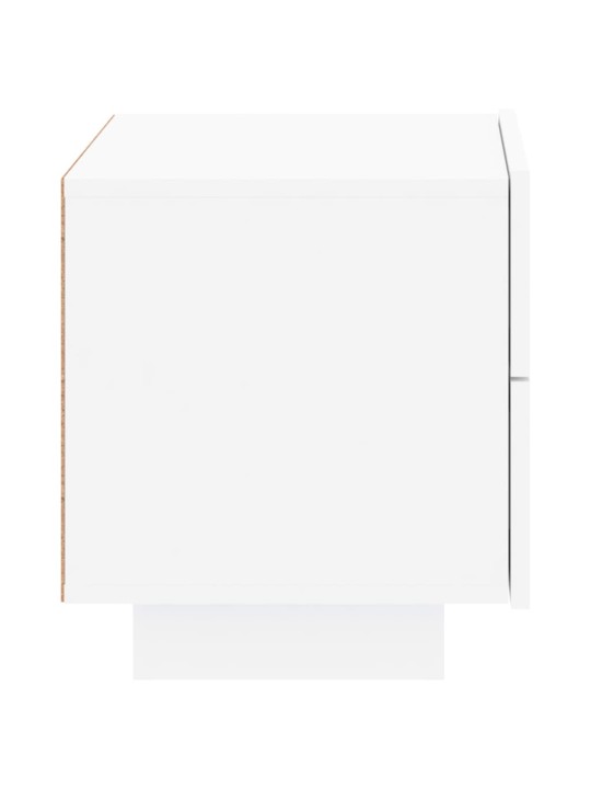 Noční stolek s LED osvětlením bílý 70 x 36 x 40,5 cm